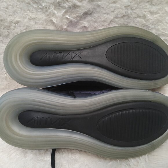 Nike Mens Air Max 720 Sneakers Shoes Youth 7Y Purple Black A03196-002 - Picture 5 of 8